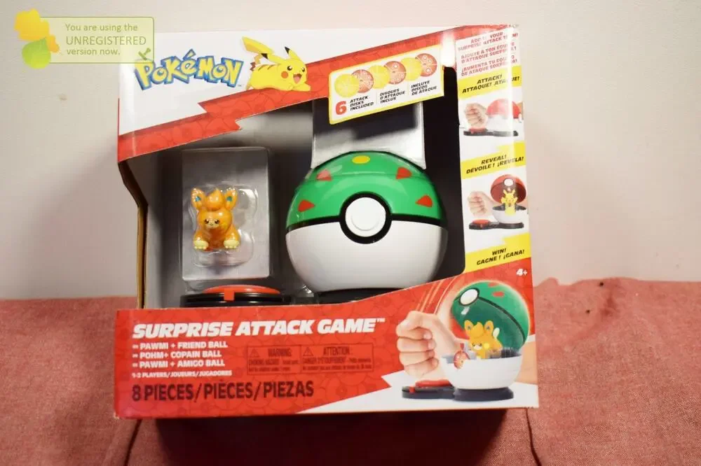 Pokemon Suprise Attack Game Pawmi + Friend Ball Green/White